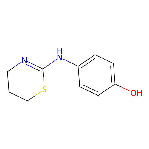 4-(5,6-dihydro-4H-1,3-thiazin-2-ylamino)phenol structure