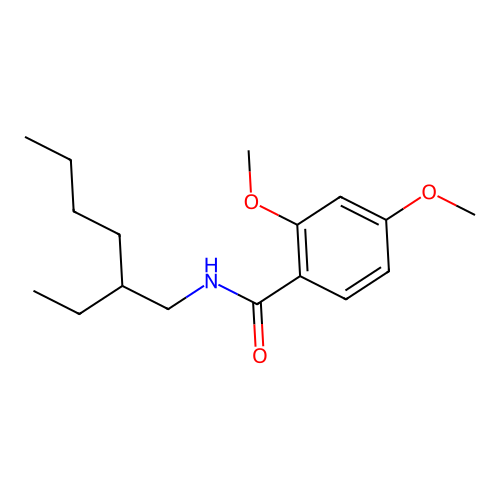 N-(2-ethylhexyl)-2,4-dimethoxybenzamide structure