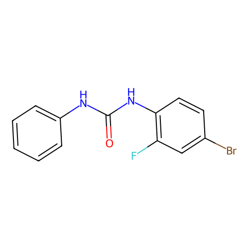 N-(4-bromo-2-fluorophenyl)-N'-phenylurea structure
