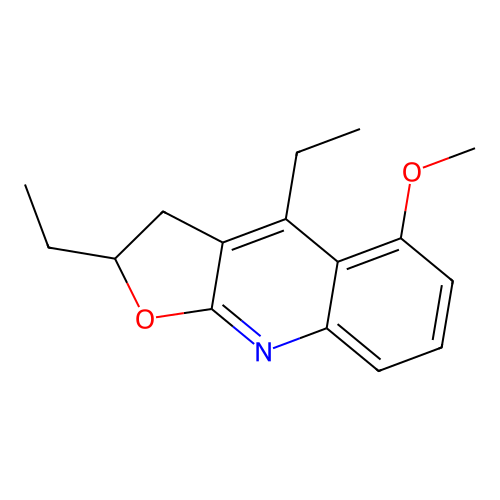 2,4-Diethyl-5-methoxy-2,3-dihydrofuro[2,3-b]quinoline structure
