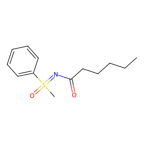 Sulfoximine, S-methyl-S-(1-oxohexyl)-S-phenyl- structure