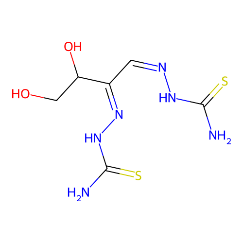 [(E)-[(1Z)-1-(carbamothioylhydrazinylidene)-3,4-dihydroxybutan-2-ylidene]amino]thiourea structure