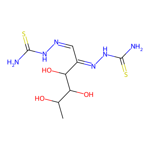 [(E)-[(1Z)-1-(carbamothioylhydrazinylidene)-3,4,5-trihydroxyhexan-2-ylidene]amino]thiourea structure