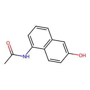 N-(6-羟基-1-萘基)乙酰胺 structure