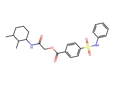 [2-[(2,3-Dimethylcyclohexyl)amino]-2-oxoethyl] 4-(phenylsulfamoyl)benzoate structure