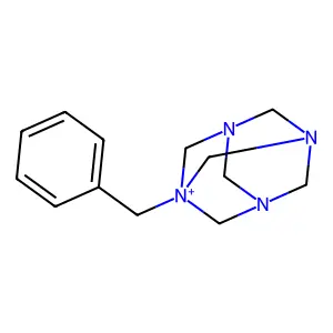 1-Benzyl-3,5,7-triaza-1-azoniatricyclo(3.3.1.13,7)decane chloride structure