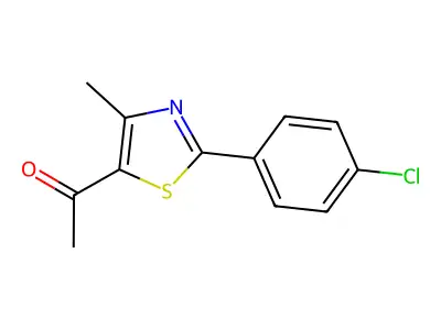 1-(2-(4-Chlorophenyl)-4-methyl-1,3-thiazol-5-yl)ethan-1-one structure