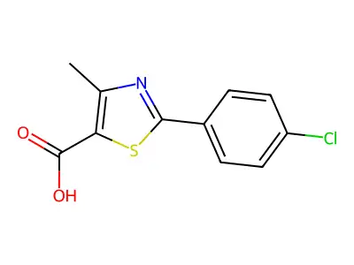 2-(4-Chlorophenyl)-4-methyl-1,3-thiazole-5-carboxylic acid structure