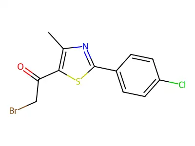 2-Bromo-1-[2-(4-chlorophenyl)-4-methyl-1,3-thiazol-5-yl]-1-ethanone structure