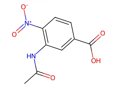 3-Acetamido-4-nitrobenzoic acid structure