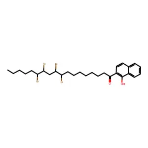 Pyrimidinium, 5,5'-(terephthaloylbis(imino-p-phenylene))bis(2,4-diamino-1-propyl-, di-p-toluenesulfonate structure