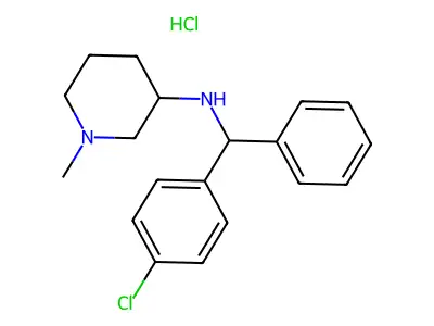 N-[(4-Chlorophenyl)(phenyl)methyl]-1-methyl-3-piperidinamine structure