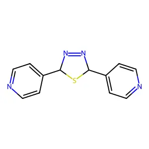 Pyridine, 4,4'-(2,5-dihydro-1,3,4-thiadiazole-2,5-diyl)bis- structure