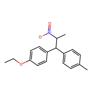 Benzene, 1-ethoxy-4-(1-(4-methylphenyl)-2-nitropropyl)- structure
