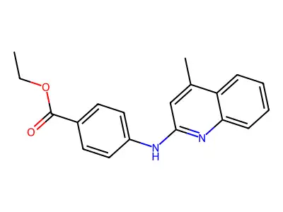 Ethyl 4-[(4-methylquinolin-2-yl)amino]benzoate structure