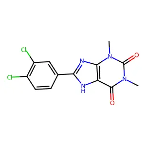 8-(3,4-Dichloro-phenyl)-1,3-dimethyl-3,7-dihydro-purine-2,6-dione structure