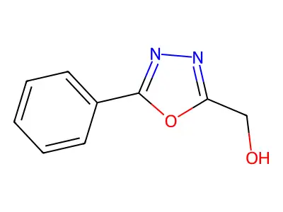 1,3,4-Oxadiazole-2-methanol, 5-phenyl- structure