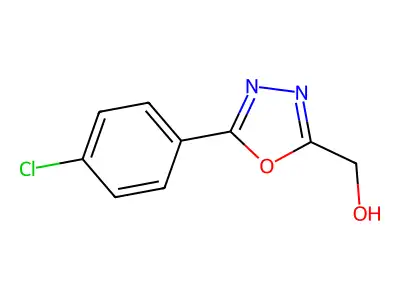 1,3,4-Oxadiazole-2-methanol, 5-(4-chlorophenyl)- structure