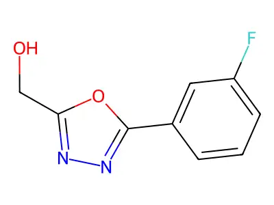 1,3,4-Oxadiazole-2-methanol, 5-(3-fluorophenyl)- structure