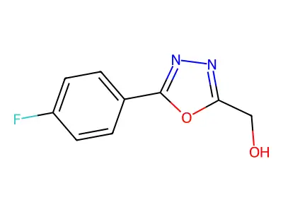 1,3,4-Oxadiazole-2-methanol, 5-(4-fluorophenyl)- structure
