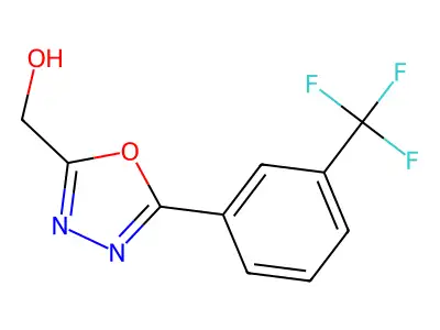1,3,4-Oxadiazole-2-methanol, 5-(3-(trifluoromethyl)phenyl)- structure