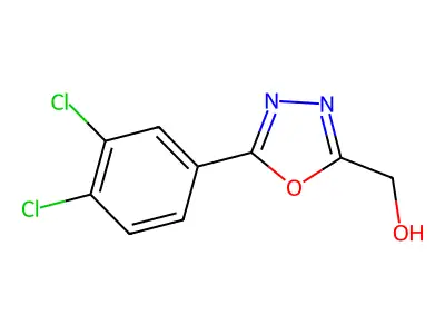 1,3,4-Oxadiazole-2-methanol, 5-(3,4-dichlorophenyl)- structure