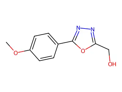 1,3,4-Oxadiazole-2-methanol, 5-(4-methoxyphenyl)- structure