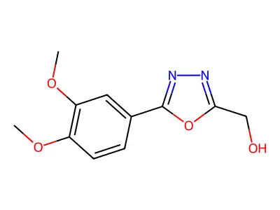 1,3,4-Oxadiazole-2-methanol, 5-(3,4-dimethoxyphenyl)- structure