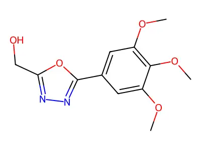 1,3,4-Oxadiazole-2-methanol, 5-(3,4,5-trimethoxyphenyl)- structure