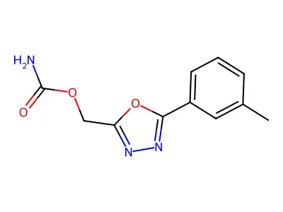 1,3,4-Oxadiazole-2-methanol, 5-(3-methylphenyl)-, carbamate (ester) structure