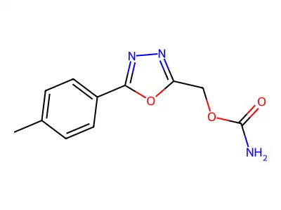 1,3,4-Oxadiazole-2-methanol, 5-(4-methylphenyl)-, carbamate (ester) structure