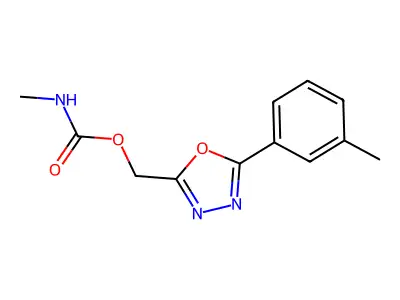 1,3,4-Oxadiazole-2-methanol, 5-(3-methylphenyl)-, methylcarbamate (ester) structure