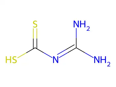 Carbamodithioic acid, (aminoiminomethyl)- structure