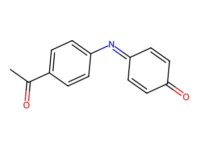 2,5-Cyclohexadien-1-one, 4-(p-acetylphenyl)imino- structure