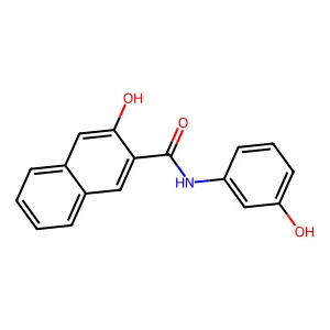 2-Naphthalenecarboxamide, 3-hydroxy-N-(3-hydroxyphenyl)- structure