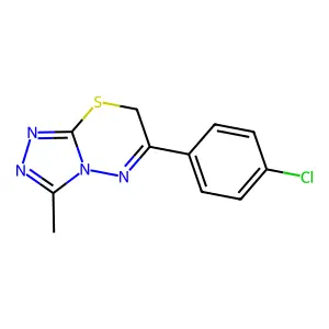 6-(4-chlorophenyl)-3-methyl-7H-[1,2,4]triazolo[3,4-b][1,3,4]thiadiazine structure