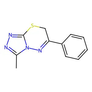 3-methyl-6-phenyl-7H-[1,2,4]triazolo[3,4-b][1,3,4]thiadiazine structure