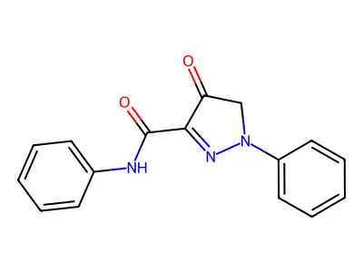 1-Phenyl-3-(N-phenylcarbamoyl)-2-pyrazolin-4-one structure