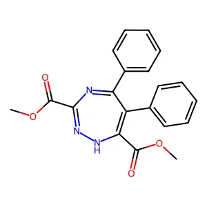 dimethyl 5,6-diphenyl-1H-1,2,4-triazepine-3,7-dicarboxylate structure