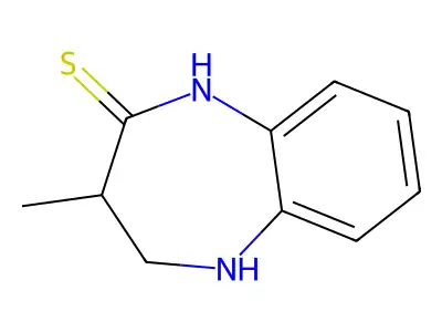 2H-1,5-Benzodiazepine-2-thione, 1,3,4,5-tetrahydro-3-methyl- structure