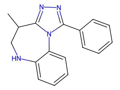 4H-s-Triazolo(4,3-a)(1,5)benzodiazepine, 5,6-dihydro-4-methyl-1-phenyl- structure