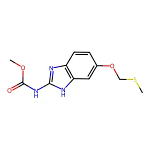 Methyl (5-((methylthio)methoxy)-1H-benzimidazol-2-yl)carbamate structure