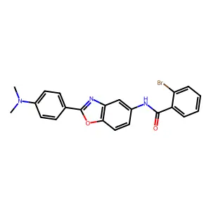 2-Bromo-N-{2-[4-(dimethylamino)phenyl]-1,3-benzoxazol-5-yl}benzamide structure