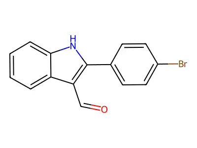2-(4-bromophenyl)-1H-indole-3-carbaldehyde structure
