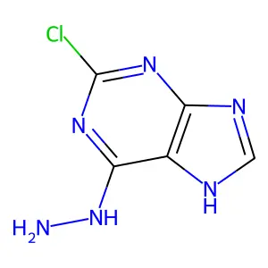 2-chloro-6-hydrazinyl-9H-purine structure