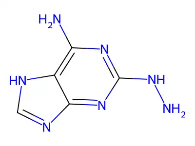 2-hydrazinyl-7H-purin-6-amine structure