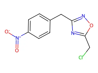 5-(Chloromethyl)-3-[(4-nitrophenyl)methyl]-1,2,4-oxadiazole structure