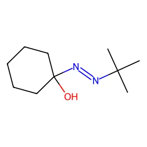 Cyclohexanol, 1-(2-(1,1-dimethylethyl)diazenyl)- structure