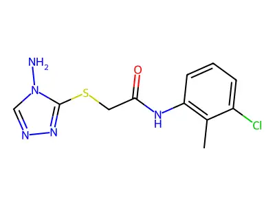 2-((4-Amino-4H-1,2,4-triazol-3-YL)thio)-N-(3-chloro-2-methylphenyl)acetamide structure