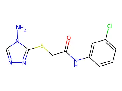 2-((4-Amino-4H-1,2,4-triazol-3-YL)thio)-N-(3-chlorophenyl)acetamide structure